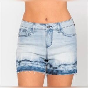 1X Judy Blue tie dye denim jean  shorts-EUC
